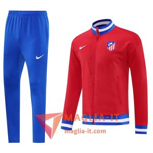 Insieme Tuta Calcio Giacca Atletico Madrid 2025/2026 Rosso/Blu/Bianco