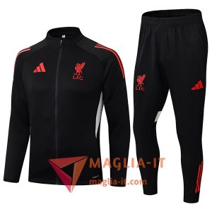 Insieme Tuta Calcio Giacca FC Liverpool 2025/2026 Nero/Rosso/Bianco