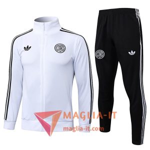 Insieme Tuta Calcio Giacca Germania 2025/2026 Bianco/Nero