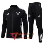 Insieme Tuta Calcio Giacca Germania 2025/2026 Nero/Grigio/Blanco
