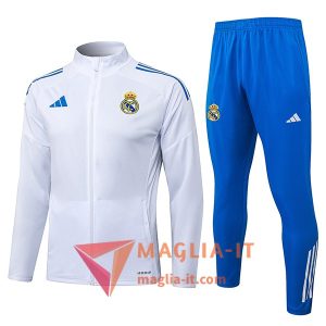 Insieme Tuta Calcio Giacca Real Madrid 2025/2026 Bianco