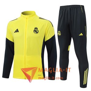 Insieme Tuta Calcio Giacca Real Madrid 2025/2026 Giallo/Nero