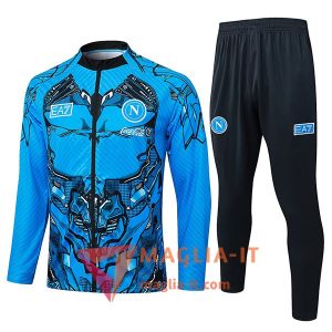 Insieme Tuta Calcio Giacca SSC Napoli 2025/2026 Blu/Nero
