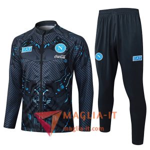 Insieme Tuta Calcio Giacca SSC Napoli 2025/2026 Grigio/Blu