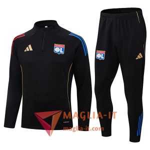 Insieme Tuta Calcio Lyon 2025/2026 Nero/Rosso/Blu