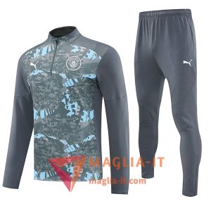 Insieme Tuta Calcio Manchester City Grigio/Azzurro 2025/2026