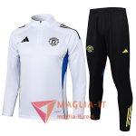 Insieme Tuta Calcio Manchester United 2025/2026 Bianco/Blu