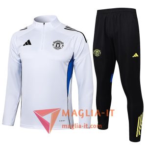 Insieme Tuta Calcio Manchester United 2025/2026 Bianco/Blu