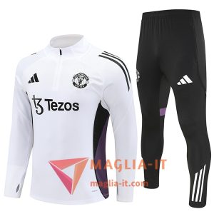 Insieme Tuta Calcio Manchester United 2025/2026 Bianco/viola/Nero