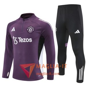 Insieme Tuta Calcio Manchester United 2025/2026 viola/Bianco/Nero