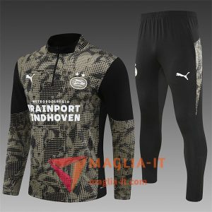 Insieme Tuta Calcio PSV Eindhoven Bambino 2025/2026 Marrone/Nero