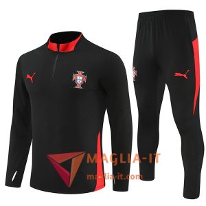 Insieme Tuta Calcio Portogallo 2025/2026 Nero/Rosso