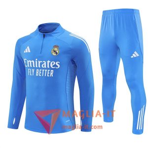 Insieme Tuta Calcio Real Madrid 2025/2026 Azzurro/Bianco