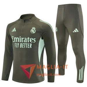 Insieme Tuta Calcio Real Madrid 2025/2026 Marrone/Verde