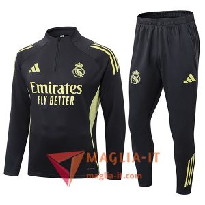 Insieme Tuta Calcio Real Madrid 2025/2026 Nero/Giallo