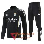 Insieme Tuta Calcio Real Madrid 2025/2026 Nero/Grigio/Bianco