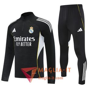 Insieme Tuta Calcio Real Madrid 2025/2026 Nero/Grigio/Bianco