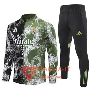 Insieme Tuta Calcio Real Madrid 2025/2026 Nero/Verde/Bianco