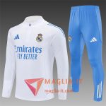 Insieme Tuta Calcio Real Madrid Bambino 2025/2026 Bianco/Blu