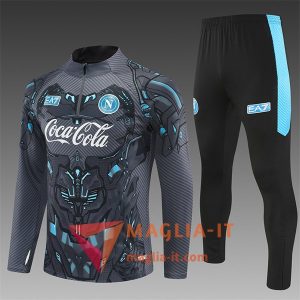 Insieme Tuta Calcio SSC Napoli Bambino 2025/2026 Grigio/Blu