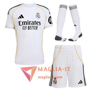 Kit Maglia Real Madrid Prima (Pantaloncini + Calzini) 2025/26