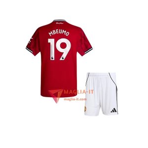 Maglia Calcio BRYAN MBEUMO 19 Manchester United Bambino 2025/26 Prima