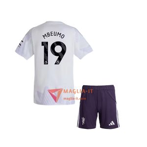 Maglia Calcio BRYAN MBEUMO 19 Manchester United Bambino 2025/26 Seconda