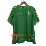 Maglia Calcio Brasile Retro Portiere Verde 1998 Vintage