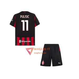 Maglia Calcio CHRISTIAN PULISIC 11 AC Milan Bambino 2025/26 Prima