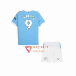 Maglia Calcio ERLING HAALAND 9 Manchester City Bambino 2025/26 Prima