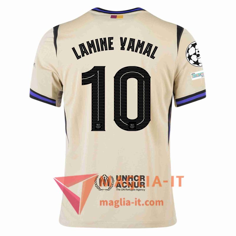 Maglia Calcio LAMINE YAMAL 10 FC Barcellona 2025/26 UCL Seconda
