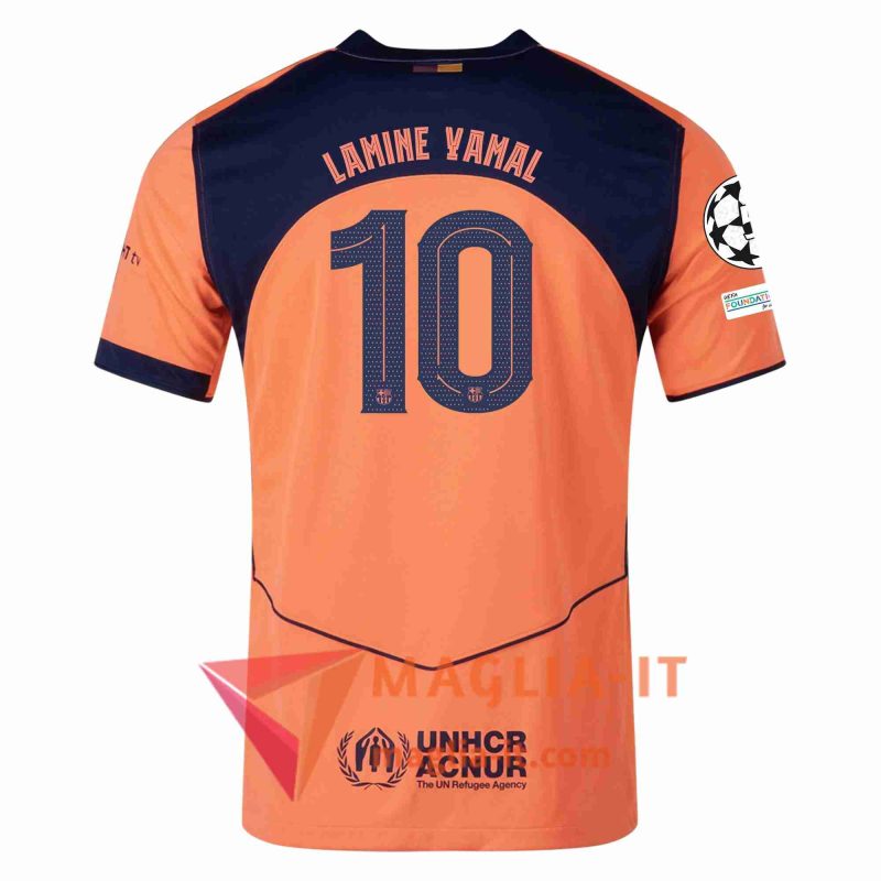 Maglia Calcio LAMINE YAMAL 10 FC Barcellona 2025/26 UCL Terza