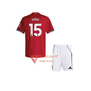 Maglia Calcio LENY YORO 15 Manchester United Bambino 2025/26 Prima