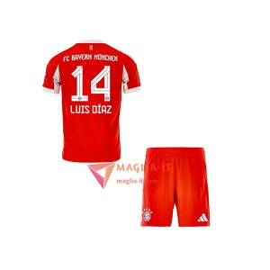 Maglia Calcio LUIS DÍAZ 14 Bayern Monaco Bambino 2025/26 Prima