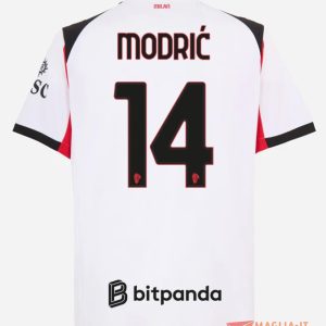Maglia Calcio LUKA MODRIĆ 14 AC Milan 2025/26 Seconda