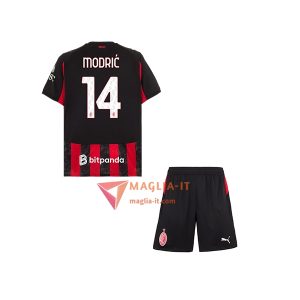 Maglia Calcio LUKA MODRIĆ 14 AC Milan Bambino 2025/26 Prima