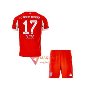Maglia Calcio MICHAEL OLISE 17 Bayern Monaco Bambino 2025/26 Prima