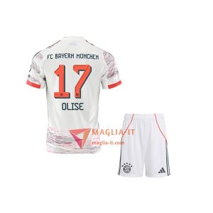 Maglia Calcio MICHAEL OLISE 17 Bayern Monaco Bambino 2025/26 Seconda