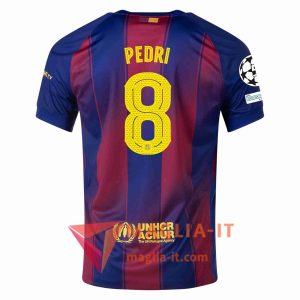 Maglia Calcio PEDRI 8 FC Barcellona 2025/26 UCL Prima