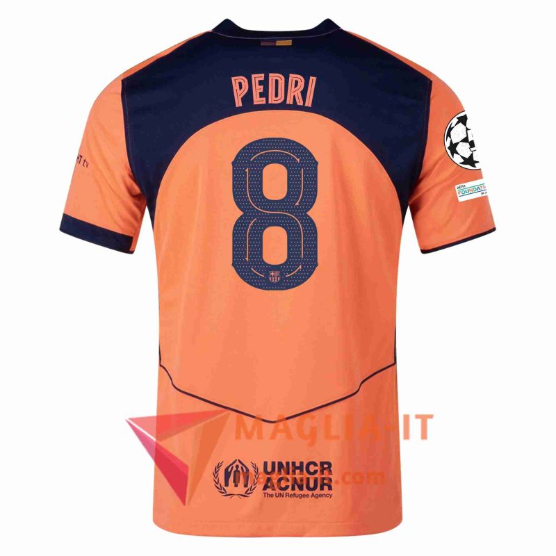 Maglia Calcio PEDRI 8 FC Barcellona 2025/26 UCL Terza