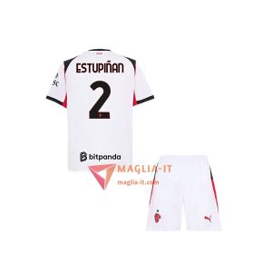 Maglia Calcio PERVIS ESTUPIÑAN 2 AC Milan Bambino 2025/26 Seconda