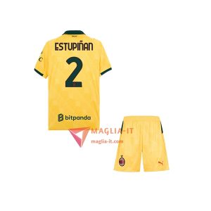 Maglia Calcio PERVIS ESTUPIÑAN 2 AC Milan Bambino 2025/26 Terza
