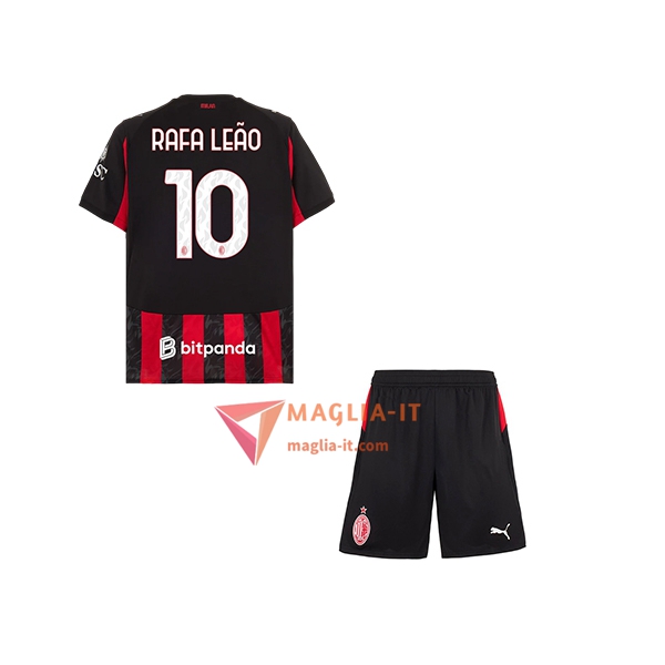 Maglia Calcio RAFA LEÃO 10 AC Milan Bambino 2025/26 Prima