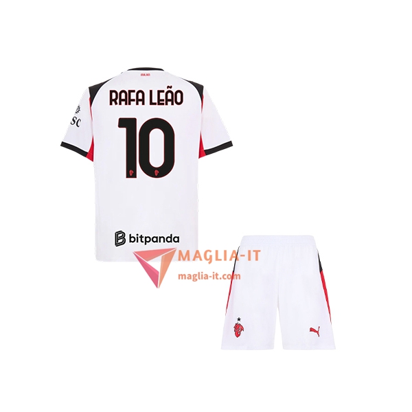 Maglia Calcio RAFA LEÃO 10 AC Milan Bambino 2025/26 Seconda
