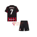 Maglia Calcio SANTIAGO GIMENEZ 7 AC Milan Bambino 2025/26 Prima
