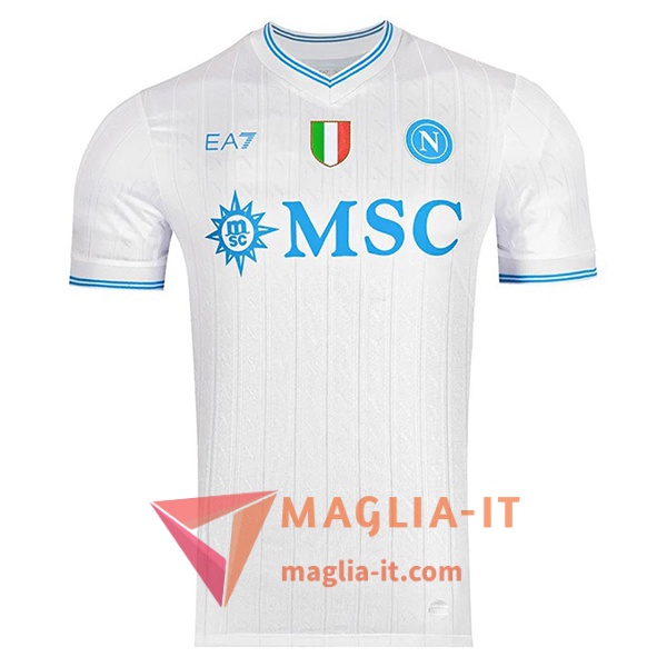 Maglia Calcio SSC Napoli Champions League Edition 2025/2026 Bianco