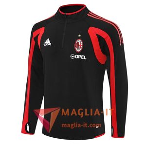 Nuova Felpa da Allenamento AC Milan 2025/2026 Nero/Rosso