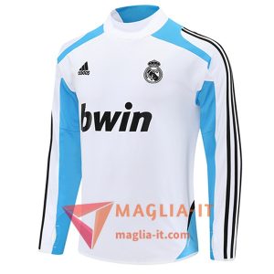 Nuova Felpa da Allenamento Real Madrid 2025/2026 Bianco/Blu/Nero