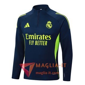 Nuova Felpa da Allenamento Real Madrid 2025/2026 Blu/Verde