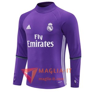Nuova Felpa da Allenamento Real Madrid 2025/2026 viola/Bianco